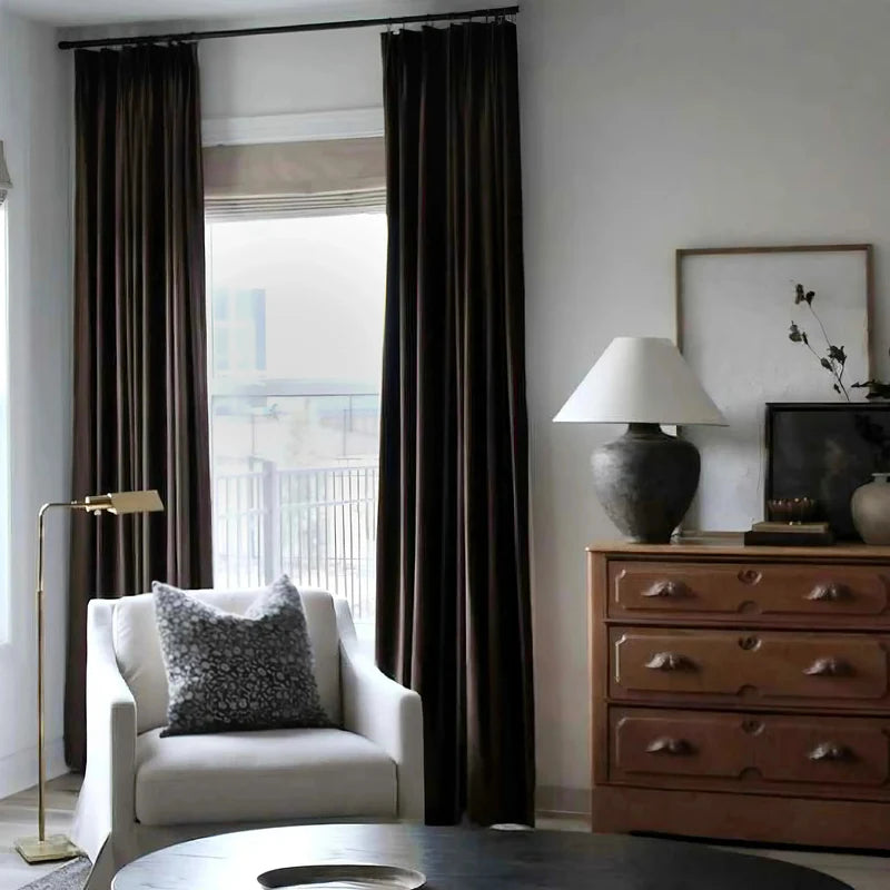 eclipse mørklægningsgardin - mørkebrun 132x215 cm