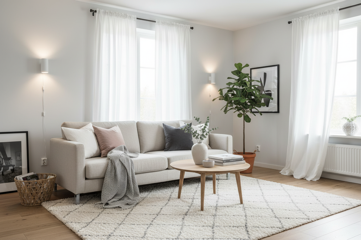 Komplet nordisk interiør