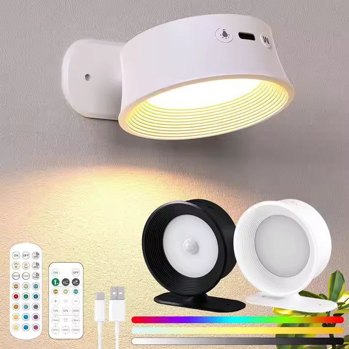 magnetiske genopladelige touch væglamper. trådløse led væglamper med bevægelsessensor.